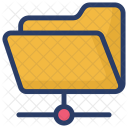 256x256 Shared Folder Icon Of Colored Outline Style