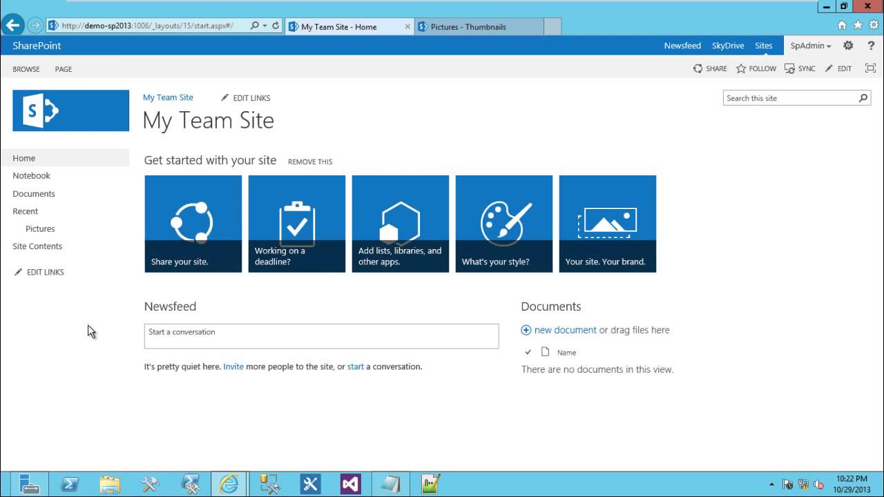 1280x720 English Sharepoint Add Custom Tiles Web Part