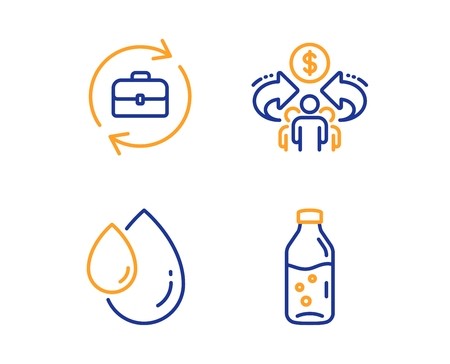 450x364 Human Resources, Oil Drop And Sharing Economy Icons Simple Set