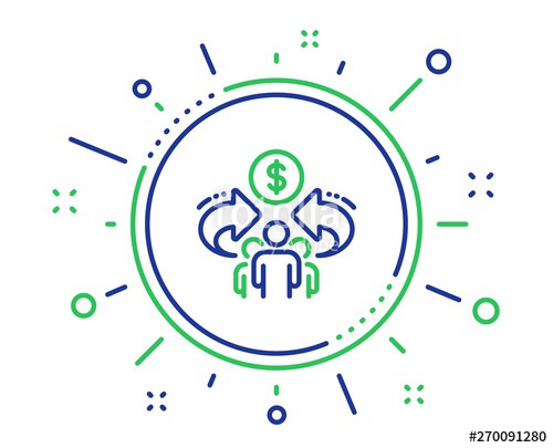 500x405 Sharing Economy Line Icon Business Group Sign Share Symbol