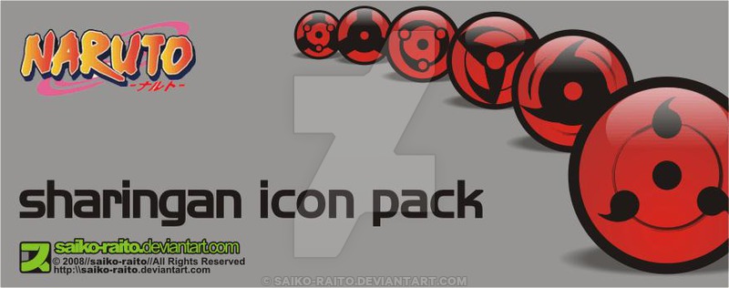 800x316 Naruto Sharingan Icon Pack