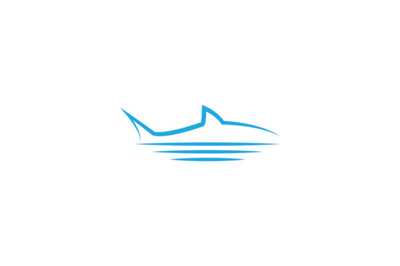 580x386 Hunter Blue Shark Icon Graphic