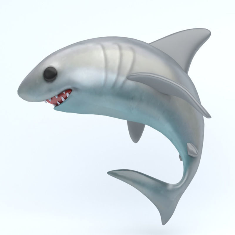 800x800 Shark Icon Asset Cgtrader
