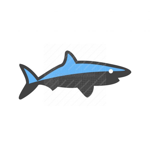 600x600 Shark Blue Black Icon