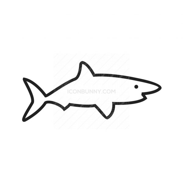 600x600 Shark Line Icon