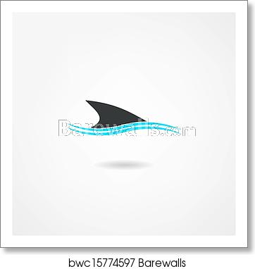 362x382 Shark Icon, Art Print Barewalls Posters Prints