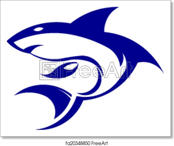 560x470 Free Art Print Of Shark Icon Image Freeart
