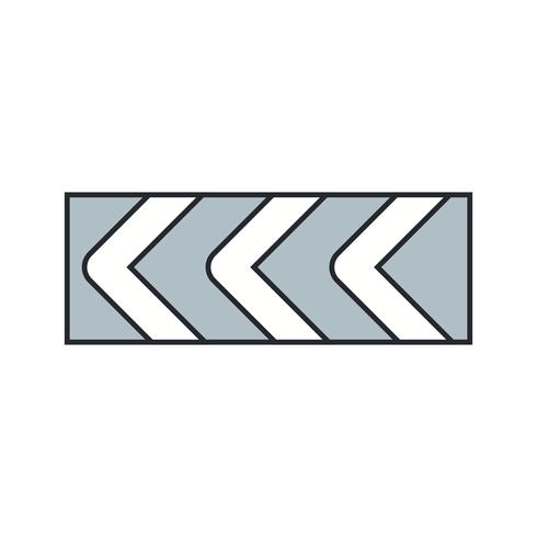 490x490 Vector Sharp Deviation Of Route To Left Road Sign Icon