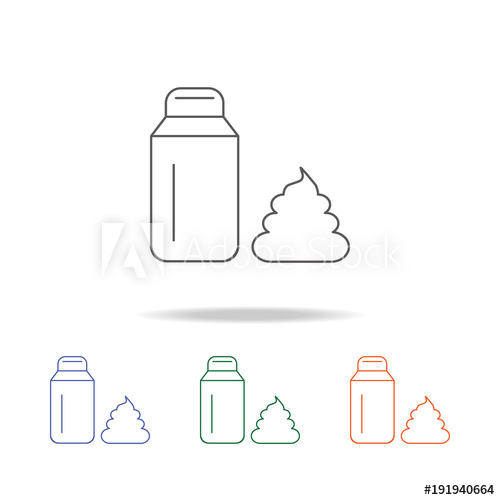 500x500 Shaving Cream And Shave Foam Icon Element Of Bathroom Tools Multi