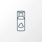 160x160 Shaving Cream Icon Colored Line Symbol Premium Quality Isolated