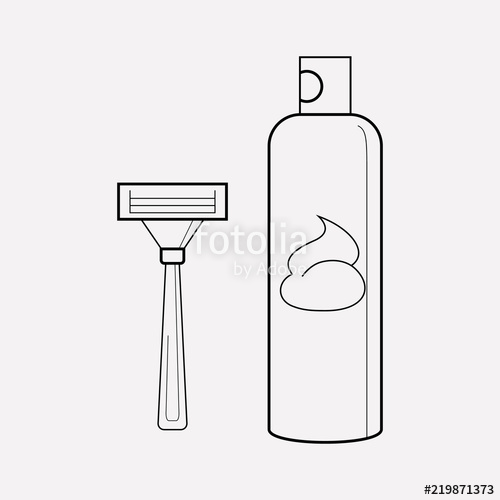 500x500 Shaving Cream Icon Line Element Vector Illustration Of Shaving
