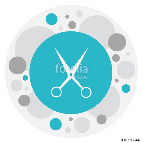 500x500 Vector Illustration Of Hairstylist Symbol On Shear Icon Premium
