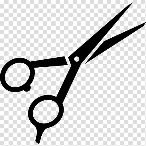 512x512 Black Scissors Icon, Hair Cutting Shears Comb Hairdresser Scissors