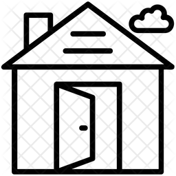 256x256 Shed Icon Of Line Style