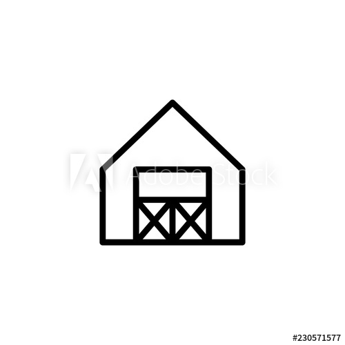 500x500 Shed Icon Vector