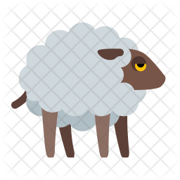 256x256 Sheep Icon Of Flat Style