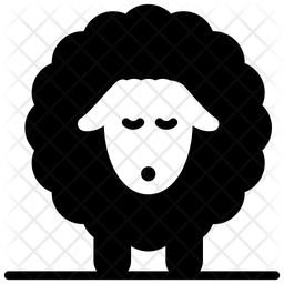 256x256 Sheep Icon Of Glyph Style