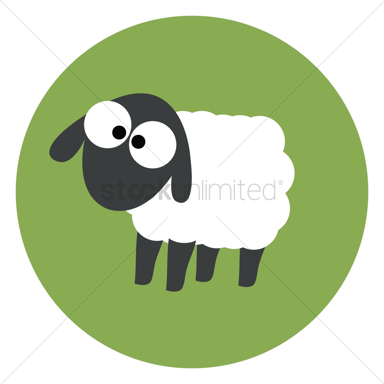 1300x1300 Sheep Icon Vector Image