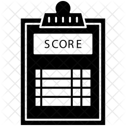 256x256 Score Sheet Icon Of Glyph Style