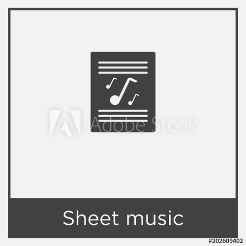 Sheet Music Icon Isolated On White Background 500x500 Sheet Music Icon Isolated On White Background