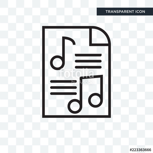 Sheet Music Vector Icon Isolated On Transparent Background, Sheet 500x500 Sheet Music Vector Icon Isolated On Transparent Background, Sheet