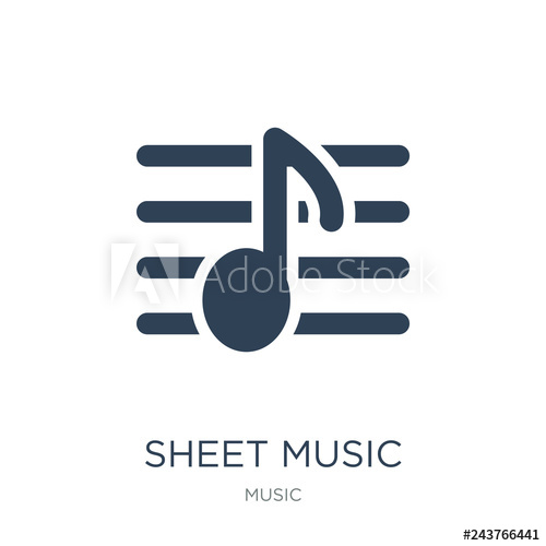 Sheet Music Icon Vector On White Background, Sheet Music Trendy 500x500 Sheet Music Icon Vector On White Background, Sheet Music Trendy