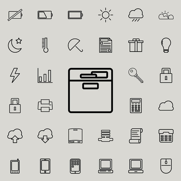 600x600 Document Shelf Icon Detailed Set Of Minimalistic Icons Premium