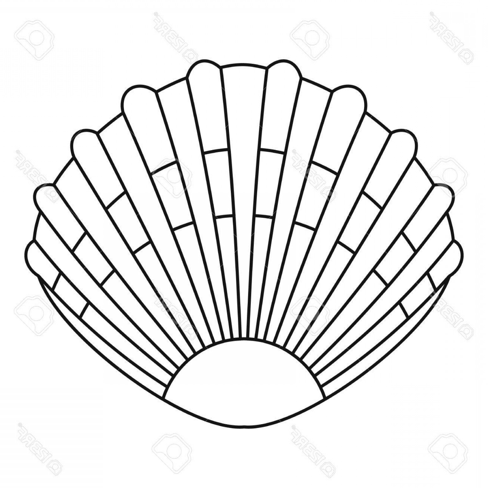 1560x1560 Photostock Vector Pearl Shell Icon Outline Illustration Of Pearl