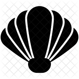 256x256 Sea Shell Icon Of Glyph Style