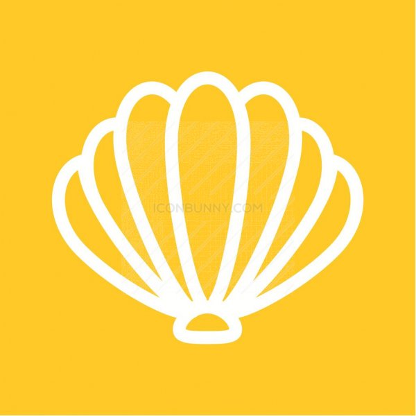 600x600 Sea Shell Line Multicolor Bg Icon
