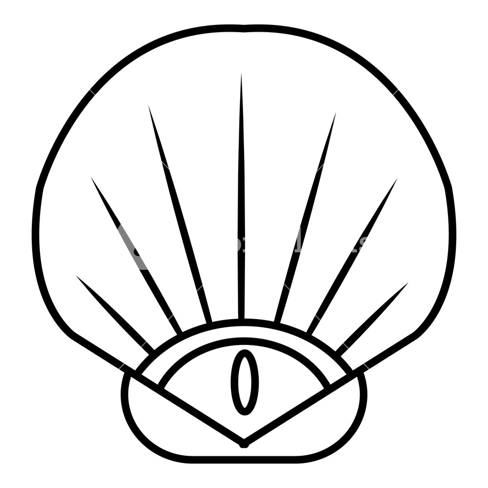 1000x1000 Sea Shell Icon Outline Illustration Of Sea Shell Vector Icon