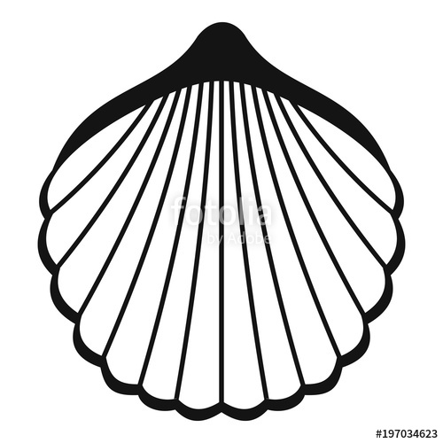 500x500 Beautiful Shell Icon Simple Illustration Of Beautiful Shell