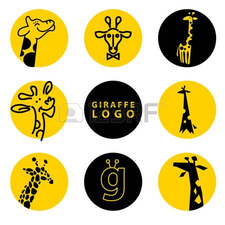 450x450 Shelter Vector Giraffe Logo Illustration Wild Animal Logo