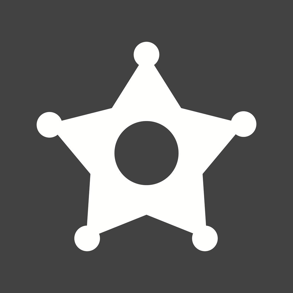 1024x1024 Sheriff Badge Glyph Inverted Icon