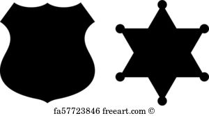 300x167 Free Art Print Of Sheriff Badge Sheriff And Police Brass Or Gold