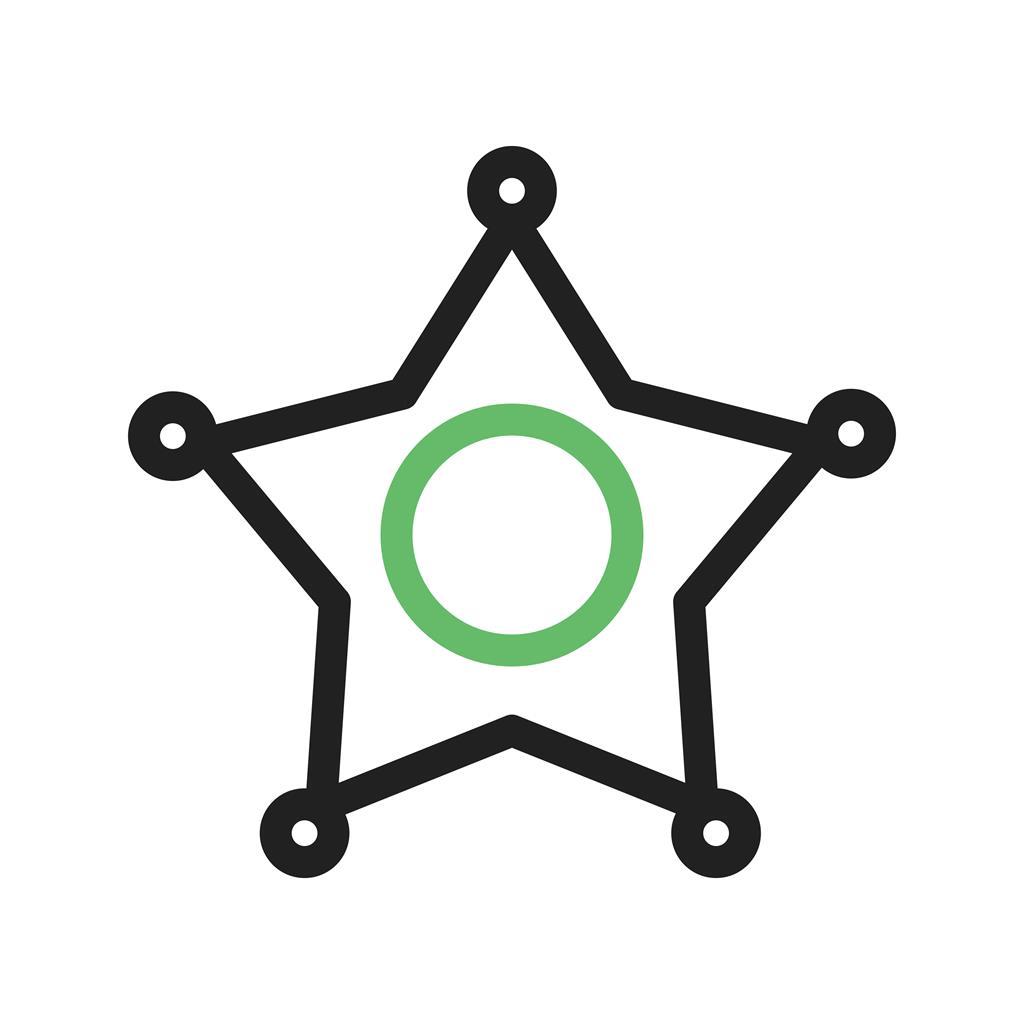 1024x1024 Sheriff Badge Line Green Black Icon