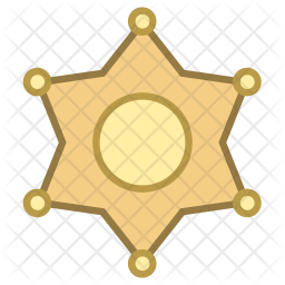 256x256 Sheriff Icon Of Colored Outline Style