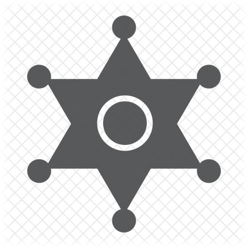512x512 Sheriff Icon Of Glyph Style