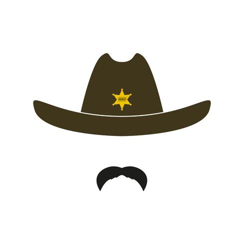 490x490 Sheriff Face Icon Isolated On White Background Vector