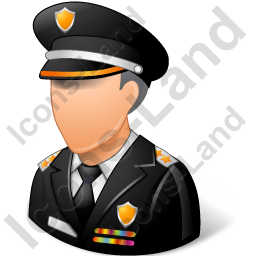 256x256 Police Sheriff Male Light Icon, Pngico Icons