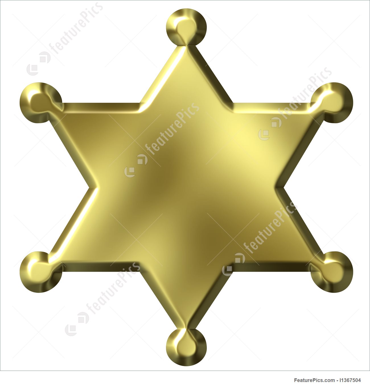 1300x1360 Sheriff's Badge Illustration