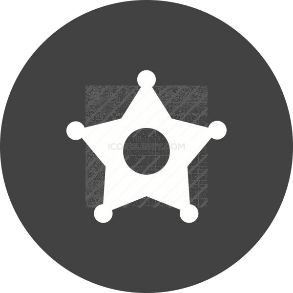 600x600 Sheriff Badge Flat Round Icon