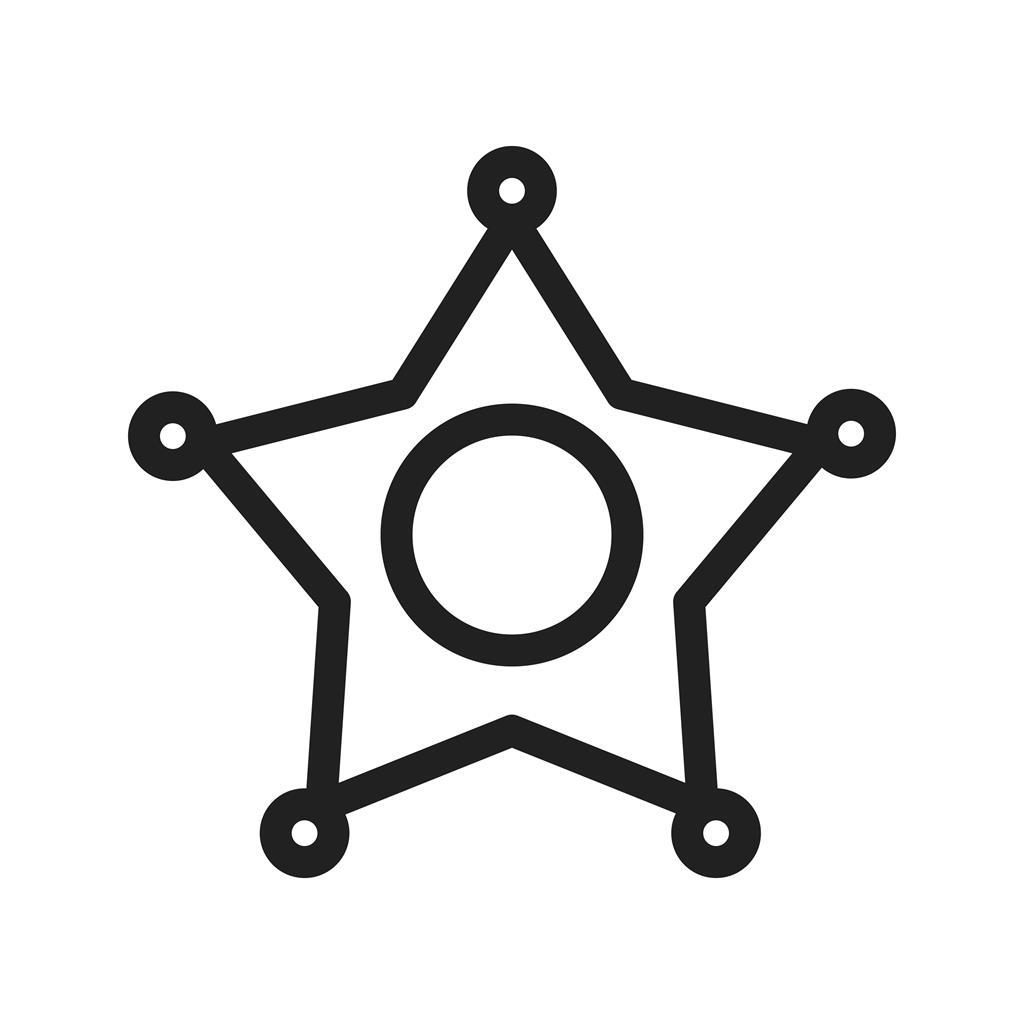1024x1024 Sheriff Badge Line Icon