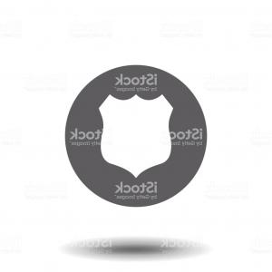 300x300 Sheriff Badge With Star Icon Vector Filled Flat Sign Solid