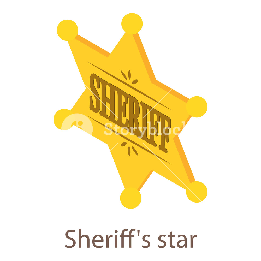 1000x1000 Sheriff Star Icon Isometric Illustration Of Sheriff Star Icon