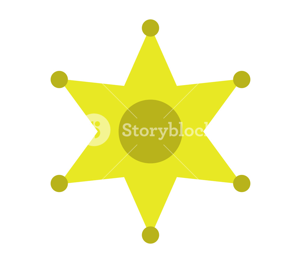 1000x875 Sheriff Star Icon On White Background Royalty Free Stock Image
