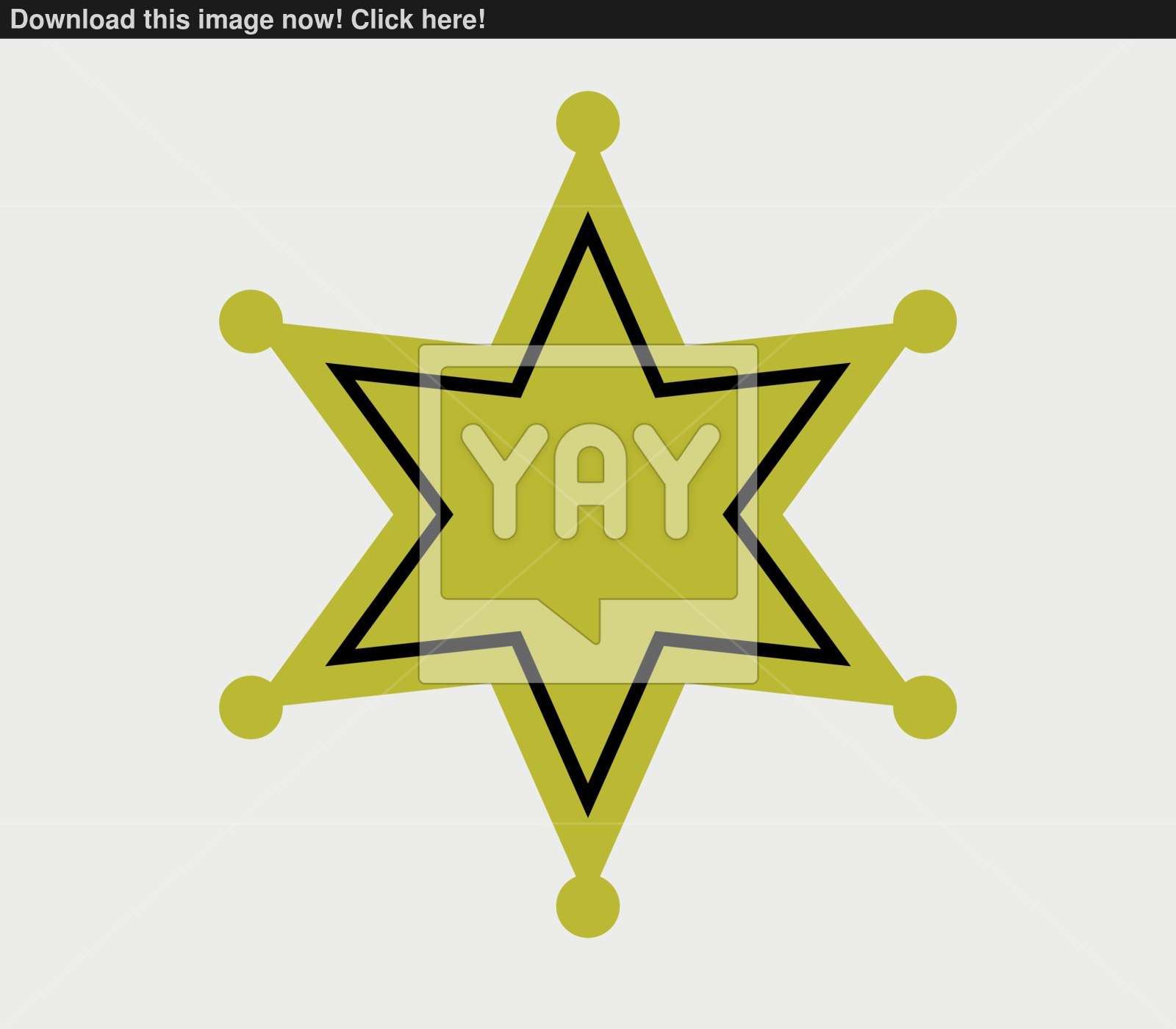 1600x1400 Sheriff Star Icon Vector