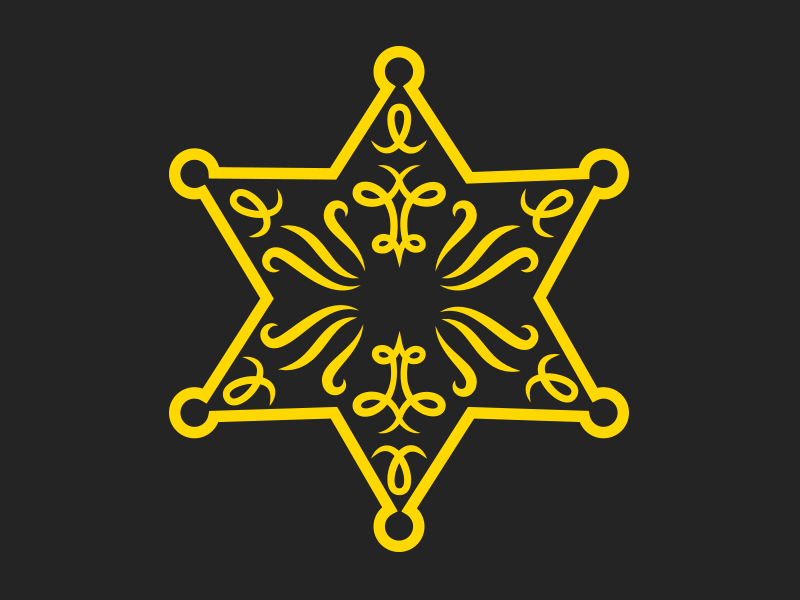 800x600 Old Timey Sheriff Star