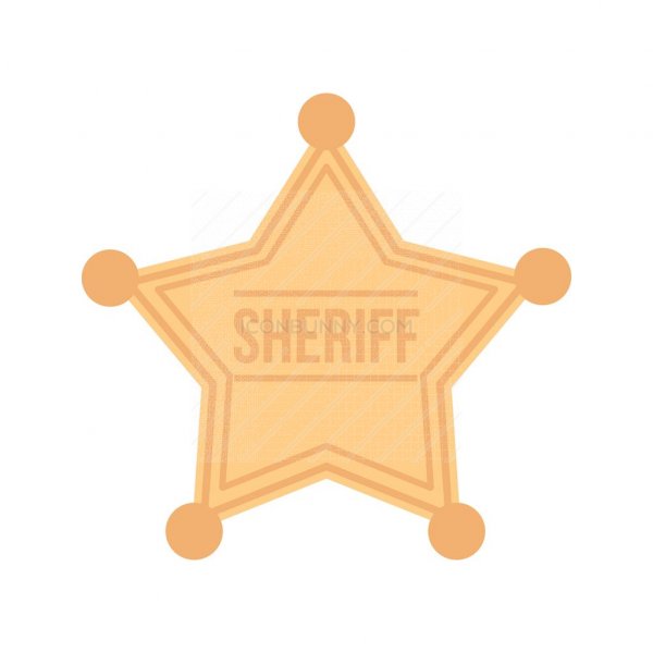 600x600 Sheriff Badge Flat Multicolor Icon