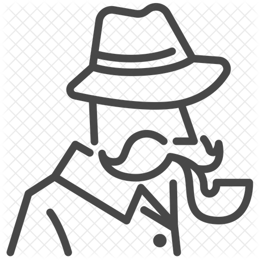 512x512 Sherlock Holmes Icon Of Line Style